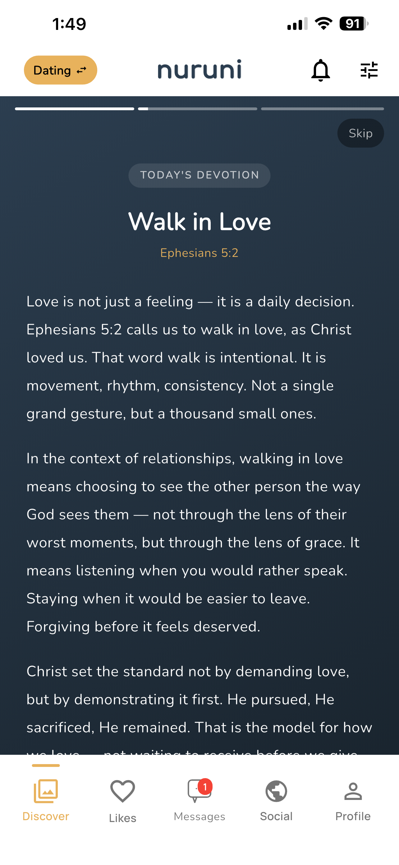 Today's Devotion